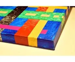 Blue Geometric Rainbow - 2