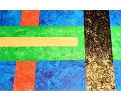 Blue Geometric Rainbow - 3