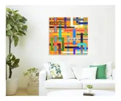 Yellow Geometric Rainbow - 4