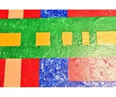 Red Geometric Rainbow #3 - 4