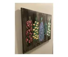 WildFlowers drying on Barn Wood - 4