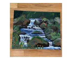 River Rock with Waterfalls - 2