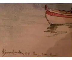 Istanbul Watercolors by Nikolai Saraphanoff  / Two Paintings - 3